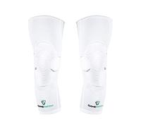 Gamepatch Ginocchiere a compressione, protezione articolare, tecnologia ammortizzante, uomo, donna, bambino, bianco, taglia L