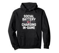 Gamer Battery Charging Calm Mode Design Felpa con Cappuccio