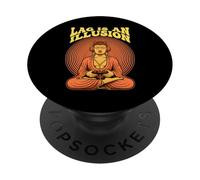 Gamer Buddha Lag è un'illusione divertente gioco Zen meditazione PopSockets PopGrip Adesivo