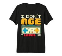 Gamer Compleanno Non Invecchio Salgo di Livello Gaming Maglietta Premium