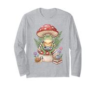Gamer Cottagecore Frog Cozy Video Game Pixel Art Estetica Maglia a Manica