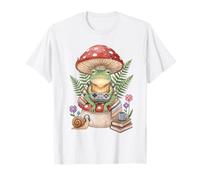 Gamer Cottagecore Frog Cozy Video Game Pixel Art Estetica Maglietta