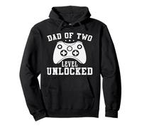 Gamer Dad of Two Promosso per la seconda Volta Gaming Daddy Squared Felpa con Cappuccio