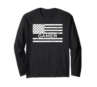 Gamer Flag Video Game Player On Gaming Gift Maglia a Manica