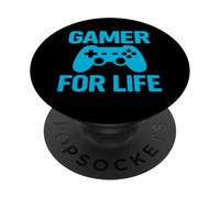 Gamer For Life - Controller di gioco retrò PopSockets PopGrip Adesivo