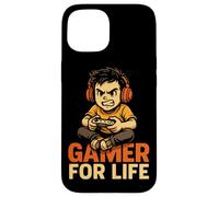 Gamer For Life - Controller per cuffie con design focalizzato sul giocatore Custodia per iPhone 15