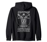 Gamer Gaming Uomo Vitruviano Leonardo da Vinci Gioco Vintage Felpa con Cappuccio
