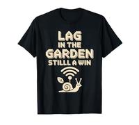 Gamer Garden Lag Still Winning Design Maglietta