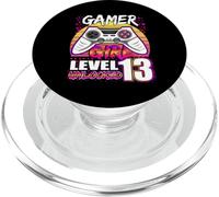 Gamer Girl Level 13 Unlocked Video Game 13rd Birthday Girls PopSockets PopGrip per MagSafe