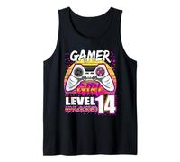 Gamer Girl Level 14 Unlocked Video Game 14th Birthday Girls Canotta