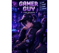 Gamer Guy Lined Notebook: Anime Gaming Journal | 100 Pages with Controller Icons | Cool Gamer Gift for Boys & Teens | Level Up Notes Journal