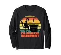Gamer I'll Be in The Basement Gaming Game Addict Maglia a Manica