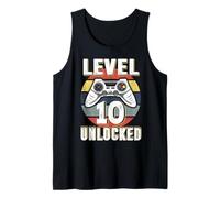 Gamer Level 10 Unlocked Video Game 10th Birthday Boys Girls Canotta