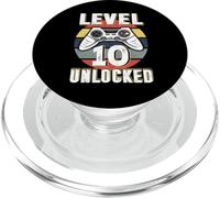 Gamer Level 10 Unlocked Video Game 10th Birthday Boys Girls PopSockets PopGrip per MagSafe