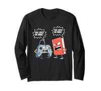 Gamer Libro Amante Ragazza Donne Bookworm Video Gaming Figlia Maglia a Manica