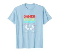 Gamer Non Si Nasce, Si Diventa - Regalo per Gamer Maglietta, Uomo, Celeste, L