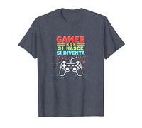 Gamer Non Si Nasce, Si Diventa - Regalo per Gamer Maglietta, Uomo, Pervinca, M