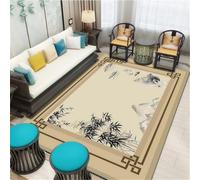 Gamer Nonslip Soft Carpet Rug 180 x 280 cm Modern Light Color Design Cinese Stile Floreale & Bird Patterns Perfect for Living Room Gaming Space Home Decor Elegance