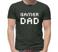 Gamer Papà Pixels - T-Shirt - Gioco Geek Secchione Rétro 80s Papà