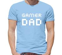 Gamer Papà Pixels - T-Shirt - Gioco Geek Secchione Rétro 80s Papà