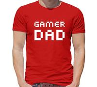 Gamer Papà Pixels - T-Shirt - Gioco Geek Secchione Rétro 80s Papà