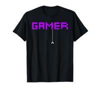 Gamer Pixel Old School Men Women Arcade Gaming Gift Maglietta