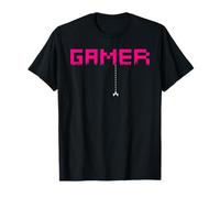Gamer Pixel Old School Men Women Arcade Gaming Gift Maglietta
