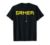 Gamer Pixel Old School Men Women Arcade Gaming Gift Maglietta