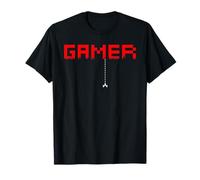 Gamer Pixel Old School Men Women Arcade Gaming Gift Maglietta