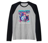 Gamer Ragazza Tempo per Salire di Livello Videogioco Ragazza Gaming B-Day Maglia con Maniche Raglan