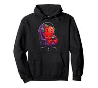 Gamer Red Apple Personaggio in Viola Gaming Sedia Felpa con Cappuccio