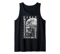 Gamer Robot Cyber Skull Nessuna Modalità Facile Gioco Futuristico Canotta