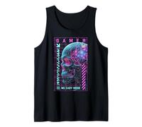 Gamer Robot Cyber Skull Nessuna Modalità Facile Gioco Futuristico Canotta