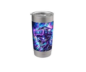 Gamer Teschio Visore VR Videogiochi Skull Gaming Console Bicchiere termico in acciaio inox doppia parete