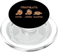 Gamer Triathlete Funny Gaming Sloth Playing Video Game Nerd PopSockets PopGrip per MagSafe