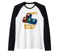 Gamer Zocker Games Pc - Best Gaming Dad Ever Motivo Maglia con Maniche Raglan