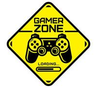 Gamer Zone Loading Don't Disturb Gamer at Work Non Disturbare Il Giocatore sul Posto di Lavoro Adesivo per Porta Adesivo