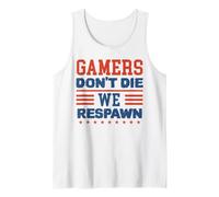 Gamers Don't Die We Respawn Sparklers Patriotic Uomini Donne Canotta