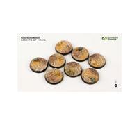 Gamers Grass Basi da gioco, basi in miniatura da gioco da tavolo, Deserti di Maahl, rotonde, 32 mm (x8), per adulti, interni ed esterni, nessun montaggio richiesto