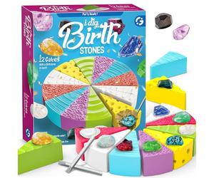 Gamerside Kit di Scavo per Bambini dai 7 Anni, Kit di Scavo di Gemme e Minerali con 12 Pietre, Giocattolo di Geologia e Archeologia dai 6, 7, 8 Anni, Regalo per Bambini, Ragazzi e Ragazze