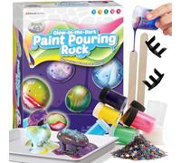Gamerside Set fai da te per bambini dai 6 7 8 9 10 11 12 anni - Glow in the Dark Paint Pouring Set per dipingere pietre fai da te per ragazze, regalo per bambine dai 6 ai 12 anni