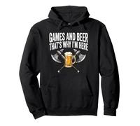 Games And Beer - Ascia Medievale con Cavaliere Felpa con Cappuccio