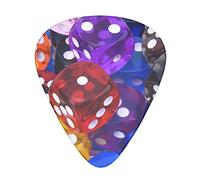 Games Dice Set Il plettro per chitarra, per chitarre acustiche, elettriche, basso - tocco naturale, confezione da 12, multicolore.
