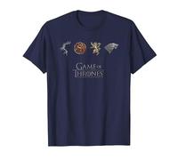 Games of Thrones 4 Houses Maglietta, Uomo, Navy, XL