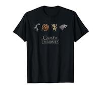 Games of Thrones 4 Houses Maglietta, Uomo, Nero, M