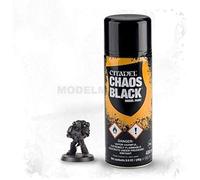 CHAOS BLACK SPRAY nero Citadel model paint base per miniature Games Workshop