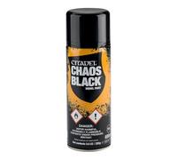 Games Workshop Citadel Bombe Sous-couche - Aérosol Chaos Black
