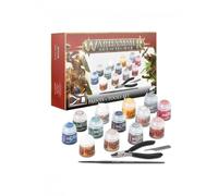 Games Workshop Paints Tools Set Warhammer Age of Sigmar Set Colori e Attrezzi per assemblare e dipingere le miniature Citadel con tronchesine pennello Starter e lima