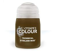 Games Workshop Texture Stirland Mud - Vernice acrilica in vasetto, per plastica e Metallo, Color Fango (Stirland Mud), 24 ml