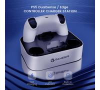 GameSir Caricatore doppio controller per PlayStation 5 / PS5 DualSense / Edge Controller Stazione di ricarica Dock ZHP501
